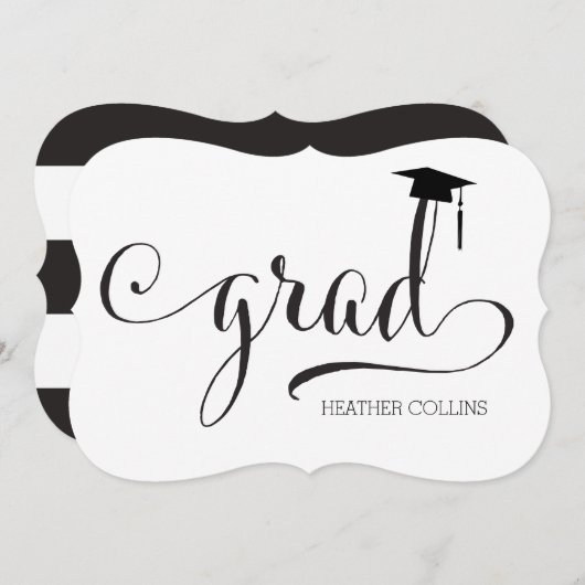 Aankondiging fancy scriptscriptie voor scriptgrada (Voorkant / Achterkant)