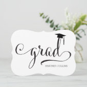 Aankondiging fancy scriptscriptie voor scriptgrada (Staand voorkant)