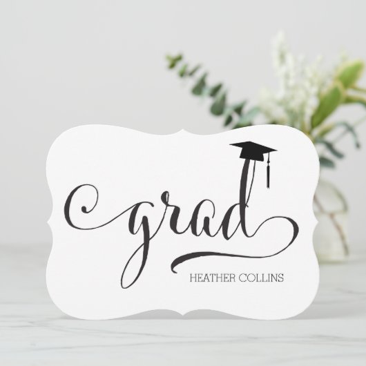 Aankondiging fancy scriptscriptie voor scriptgrada (Staand voorkant)