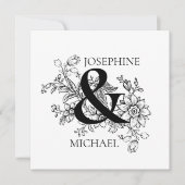 Aankondiging Floral Ampersand Photo Verloving (Voorkant)