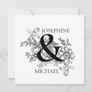 Aankondiging Floral Ampersand Photo Verloving