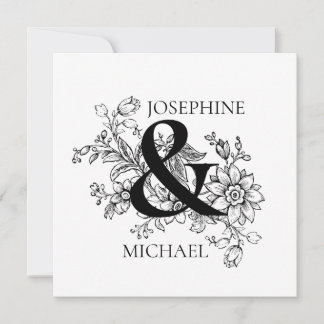 Aankondiging Floral Ampersand Photo Verloving
