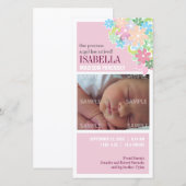 Aankondiging Floral Bunch-Baby (Voorkant / Achterkant)