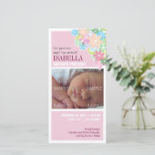 Aankondiging Floral Bunch-Baby (Staand voorkant)