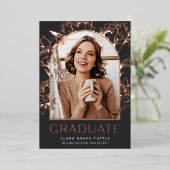 Aankondiging Floral Folie Arch Foto Afstuderen (Staand Voorkant)