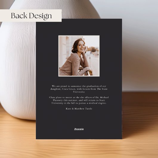 Aankondiging Floral Folie Arch Foto Afstuderen