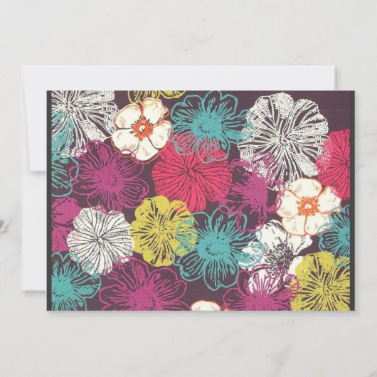 Aankondiging Floral Monogrammed Adoption (Achterkant)