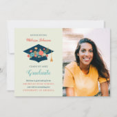 Aankondiging Floral Pet Graduation Party (Voorkant)