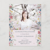 Aankondiging Floral Photo Afstuderen (Voorkant)
