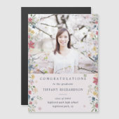 Aankondiging Floral Photo Afstuderen (Voorkant / Achterkant)