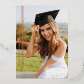 Aankondiging folie Modern Tassel Foto Afstuderen (Voorkant)