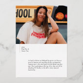 Aankondiging folie Modern White Afstuderen Dan/Now (Achterkant)