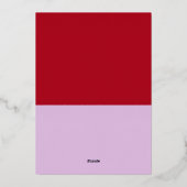 Aankondiging Folie Paars en rood Afstudeerder foto (Achterkant)