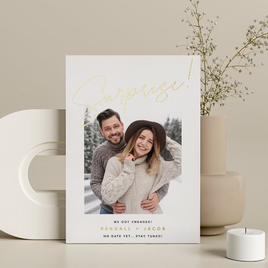 Aankondiging Folie verrassend Verloving