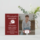 Aankondiging football Player Photo Dk Red Afstudee (Staand voorkant)