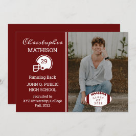 Aankondiging football Player Photo Dk Red Afstudee
