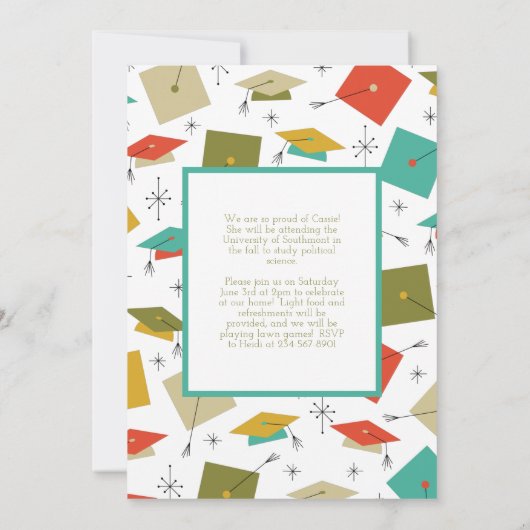 Aankondiging  foto Afstuderen Retro (Achterkant)