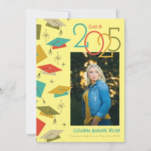 Aankondiging  foto Afstuderen Retro (Voorkant)