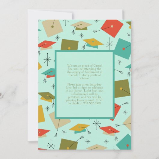 Aankondiging  foto Afstuderen Retro (Achterkant)