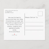 *~* Aankondiging Foto AP79 Baby Pasgeboren Geboort (Achterkant)