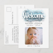 *~* Aankondiging Foto AP79 Baby Pasgeboren Geboort (Voorkant / Achterkant)