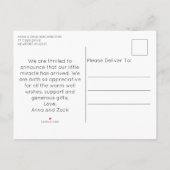 *~* Aankondiging Foto AP79 Baby Pasgeboren Geboort (Achterkant)