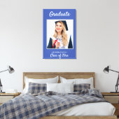 Aankondiging Foto Modern Classy Afstuderen Canvas Afdruk (Insitu (Slaapkamer))