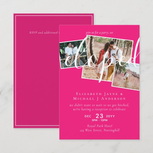 AANKONDIGING FOTO We zijn gevlucht Ontvangstfeest (Voorkant / Achterkant)