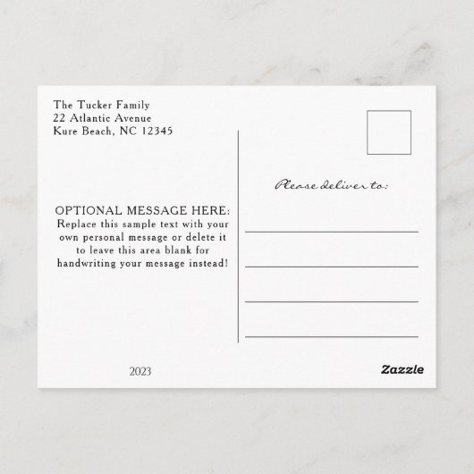 Aankondiging Fotoblauw Afstuderen Modern 2022 Briefkaart (Achterkant)