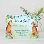 Aankondiging  Fox Bunting Garden Baby Girl (Staand voorkant)