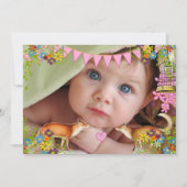 Aankondiging Fox Bunting Garden Baby Girl (Achterkant)