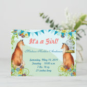 Aankondiging  Fox Bunting Garden Baby Girl (Staand voorkant)