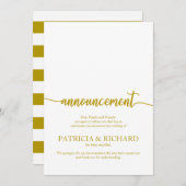 Aankondiging geannuleerd bruiloft Elegant Gold Scr (Voorkant / Achterkant)