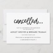 Aankondiging geannuleerde evenementen in moderne k (Voorkant)