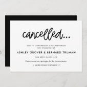 Aankondiging geannuleerde evenementen in moderne k (Voorkant / Achterkant)