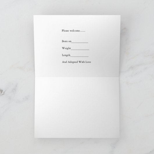 Aankondiging geboorte adoptie (Binnen)