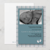 Aankondiging geboorte baby - Babyblauw geplakt (Voorkant / Achterkant)