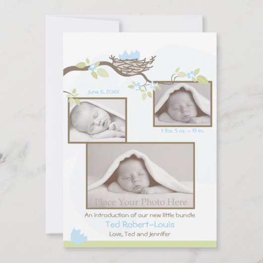 Aankondiging geboorte - Baby Boy (Voorkant)