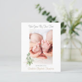 Aankondiging geboorte baby Eucalyptus Greenery (Staand voorkant)