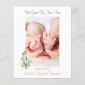 Aankondiging geboorte baby Eucalyptus Greenery (Voorkant)