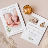 Aankondiging geboorte baby Eucalyptus Greenery