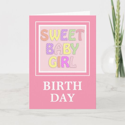 Aankondiging geboorte baby Girl (Voorkant)
