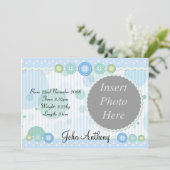 Aankondiging geboorte baby jongen (Staand voorkant)