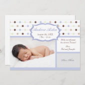 Aankondiging Geboorte Baby Jongen (Voorkant / Achterkant)