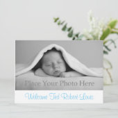 Aankondiging Geboorte Baby Jongen (Staand voorkant)