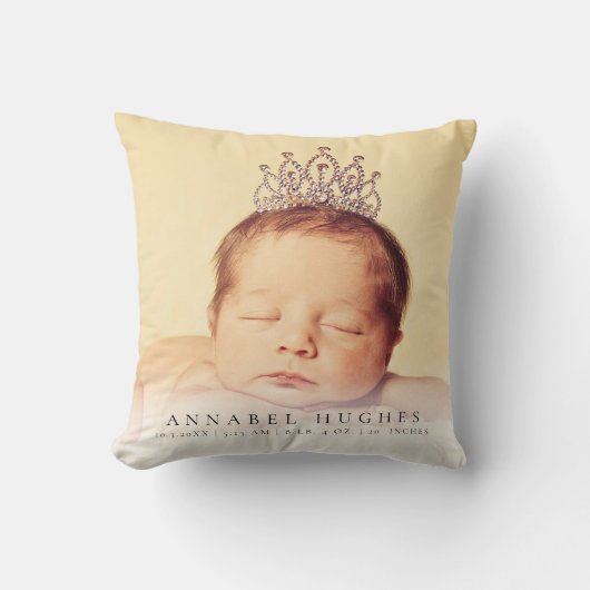 Aankondiging Geboorte Baby Kussen Kussen (Voorkant)