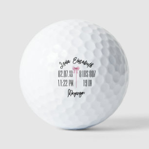Aankondiging geboorte baby statistieken persoonlij golfballen