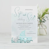 Aankondiging Geboorte Drink&Zie  Foto Uitnodiging (Staand voorkant)