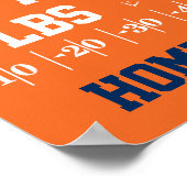 Aankondiging geboorte football - Oranje en blauw Poster (Hoek)