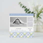 Aankondiging geboorte jongen - fotocard (Staand voorkant)